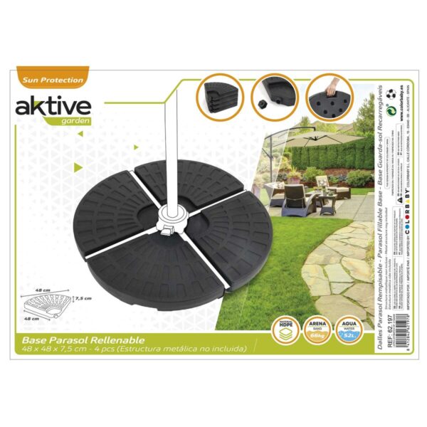 Fuß für Sonnenschirm Aktive 48 x 7,5 x 48 cm Kunststoff – Bild 4