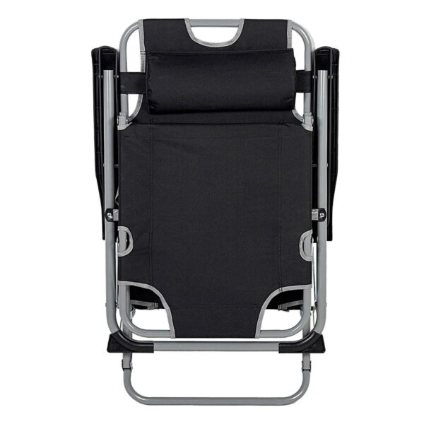 Liegestuhl Aktive Schwarz 177 x 34 x 47 cm – Bild 3