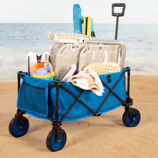 Mehrzweckwagen Aktive Blau Schwarz Polyester PVC Stahl 88 x 108 x 47 cm Biegsam Strand – Bild 5