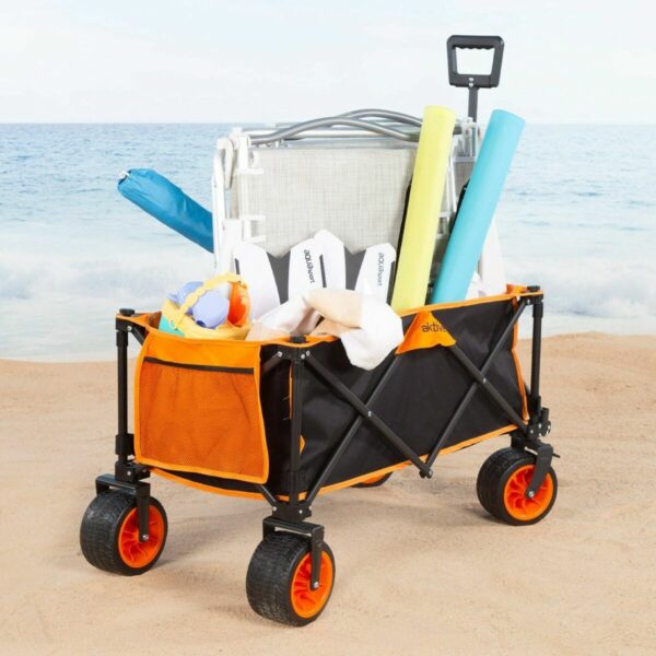 Mehrzweckwagen Aktive Orange Polyester PVC Stahl 86 x 108 x 44 cm Biegsam Strand – Bild 3