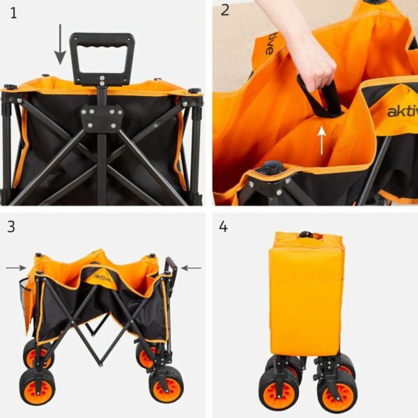 Mehrzweckwagen Aktive Orange Polyester PVC Stahl 86 x 108 x 44 cm Biegsam Strand – Bild 5