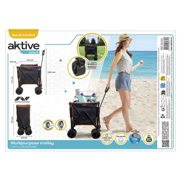 Mehrzweckwagen Aktive Polyester PVC Stahl 52 x 105 x 52 cm – Bild 3
