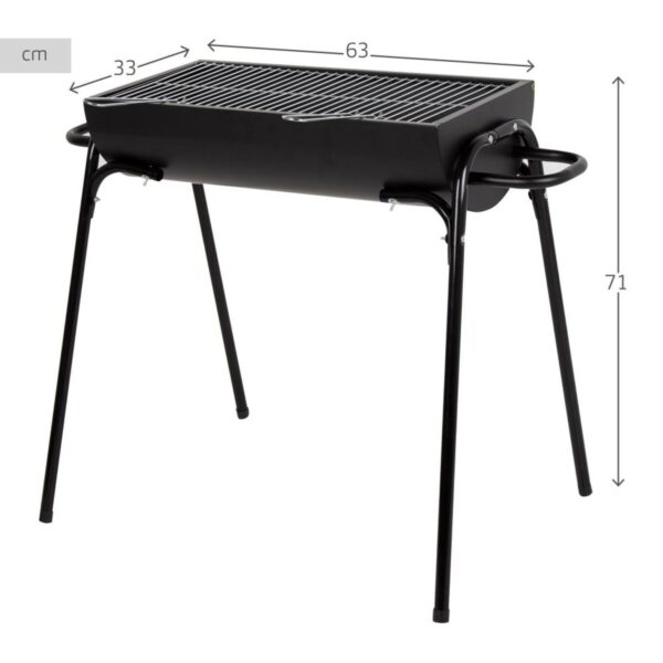 Grill Tragbarer Aktive Metall Edelstahl 91 x 71 x 33 cm – Bild 4