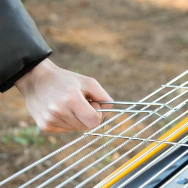 Grill Tragbarer Aktive Stahl 89 x 33 x 33 cm Gelb – Bild 6