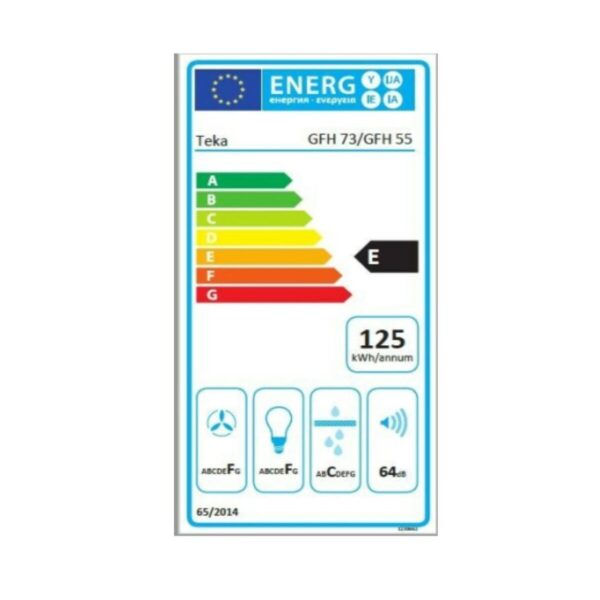 Konventioneller Rauchfang Teka GFH 55 55 cm 329 m3/h 69 dB 215W Silberfarben Stahl – Bild 3