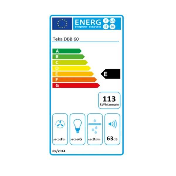 Konventioneller Rauchfang Teka DBB60 I 60 cm 380 m3/h 60 dB 195W – Bild 3
