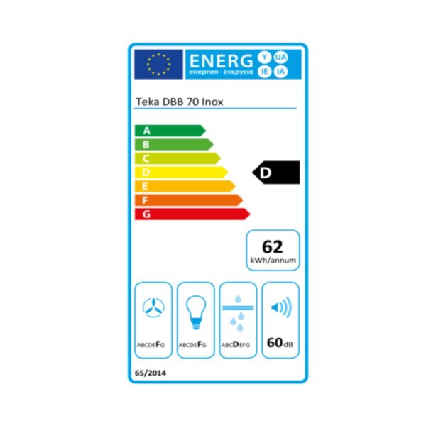 Konventioneller Rauchfang Teka DBB70 I 70 cm 380 m3/h 60 dB 195W – Bild 3