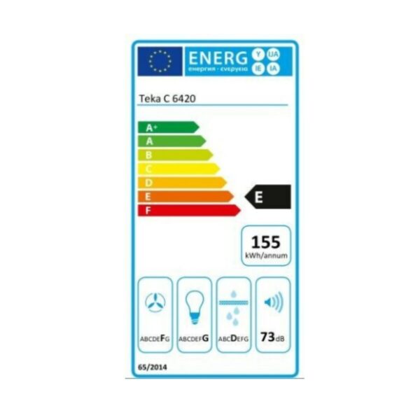 Konventioneller Rauchfang Teka 40465532 60 cm 375 m3/h 73 dB 316W Schwarz – Bild 3
