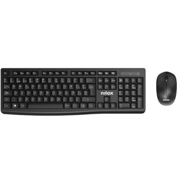 Tastatur mit Maus Nilox NXKMWE012 Schwarz Qwerty Spanisch – Bild 2