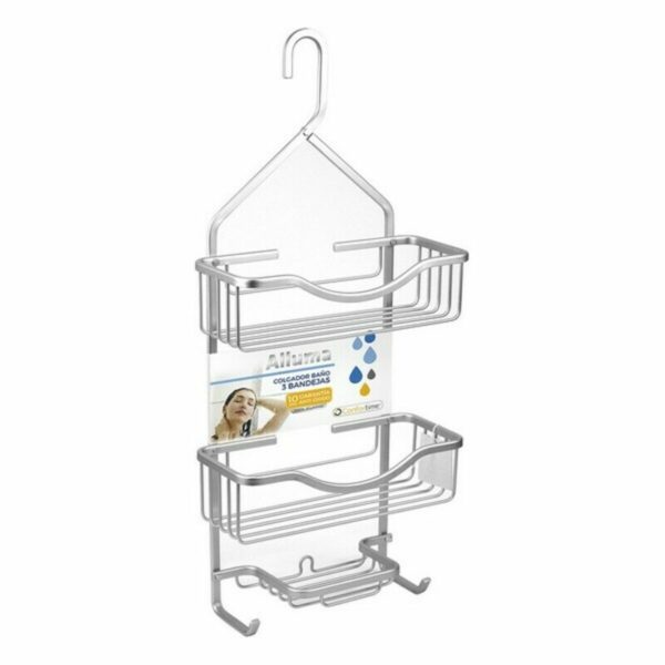 Duschaufhänger Confortime Aluminium 27,5 x 12 x 63,5 cm (4 Stück) – Bild 2