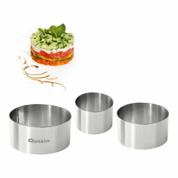 Förmchen Quttin Edelstahl Silberfarben 10 x 10 x 5 cm (12 Stück) (3 pcs) – Bild 2