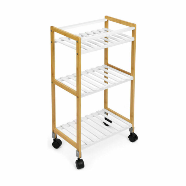Gemüsewagen Confortime Weiß Bambus 40 x 25 x 70 cm (2 Stück) – Bild 2