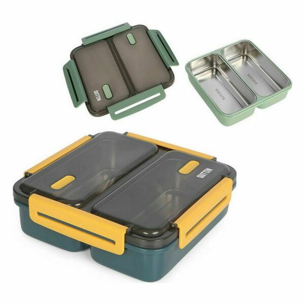 Lunchbox hermetisch ThermoSport Double Stahl Kunststoff 19,8 x 19,8 x 6,3 cm (6 Stück) – Bild 3