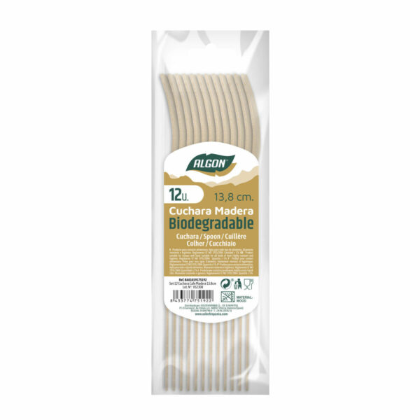 Löffel-Set Algon Nachtisch Holz 36 Stück 14 x 3 x 0,5 cm – Bild 2