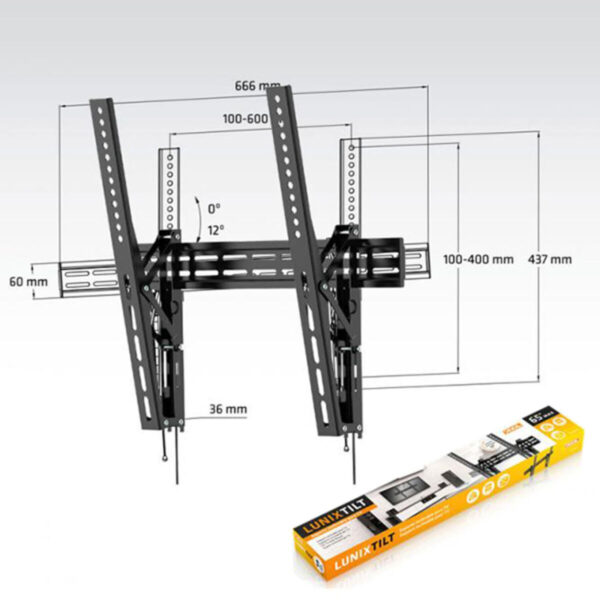 feste TV-Halterung Axil 0571E 32"-65" 35 Kg Schwarz – Bild 2