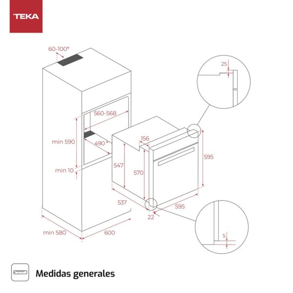 Multifunktionsherd Teka HCB6526 1400 W 71 L – Bild 3