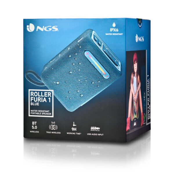 Tragbare Bluetooth-Lautsprecher NGS Roller Furia 1 Blue Blau 15 W – Bild 4