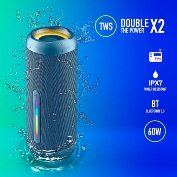 Tragbare Bluetooth-Lautsprecher NGS ROLLERFURIA3BLUE Blau 60 W – Bild 3