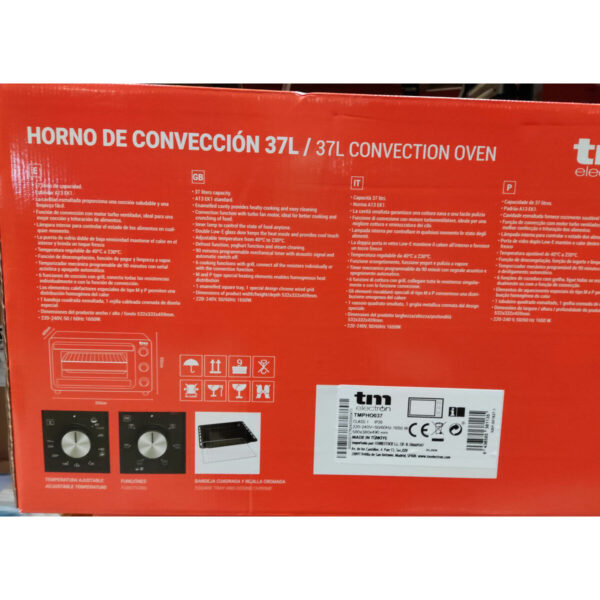 Konvektionsofen TM Electron 37 L 37 L 250ºC – Bild 4