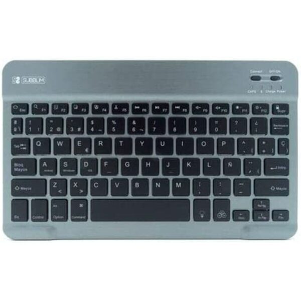 Bluetooth-Tastatur Subblim SUB-KBT-SMBL31 Grau Qwerty Spanisch