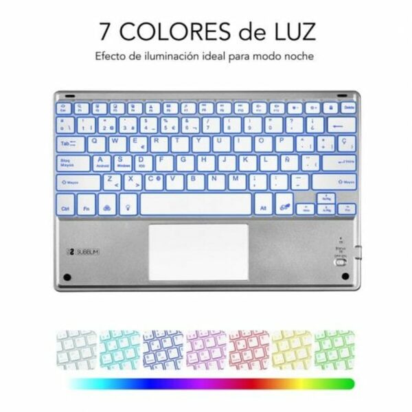 Tastatur und Touchpad Subblim SUB-KBT-SMBT50 Silberfarben Qwerty Spanisch QWERTY – Bild 6