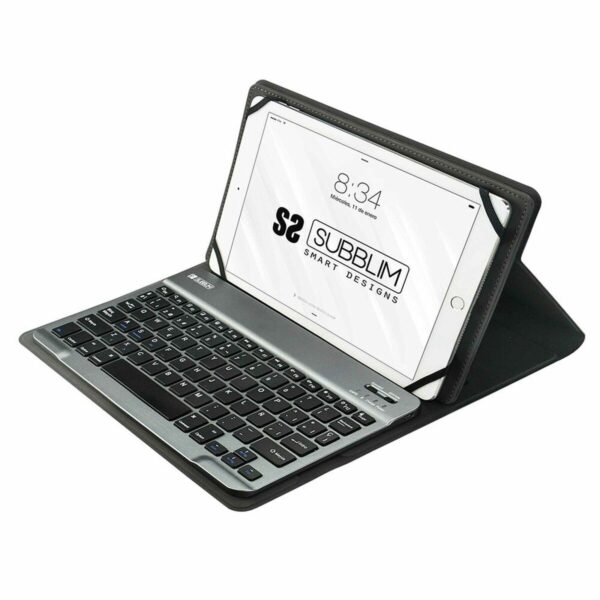 Hülle für Tablet und Tastatur Subblim SUB-KT2-BT0002 Grau Qwerty Spanisch Bluetooth – Bild 2