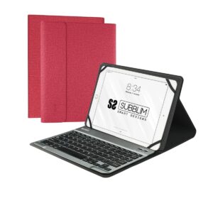 Hülle für Tablet und Tastatur Subblim SUB-KT2-BT0003 10,1″ Rot Qwerty Spanisch QWERTY