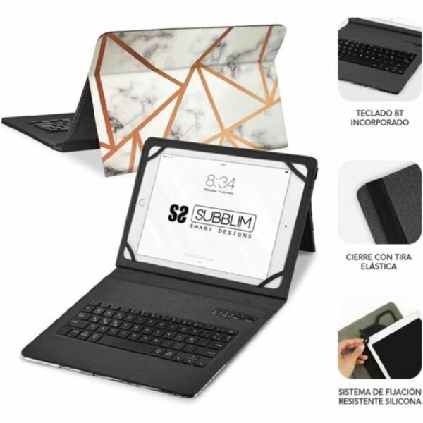 Hülle für Tablet und Tastatur Subblim SUBKT5-BTTW10 Bunt Qwerty Spanisch – Bild 3