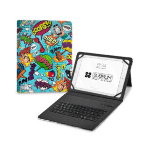 Bluetooth-Tastatur für Tablet Subblim SUBKT5-BTTC20 Bunt Qwerty Spanisch
