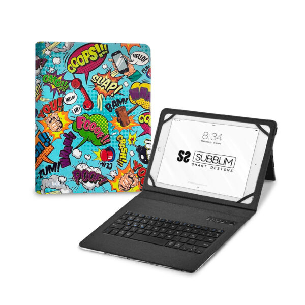 Bluetooth-Tastatur für Tablet Subblim SUBKT5-BTTC20 Bunt Qwerty Spanisch