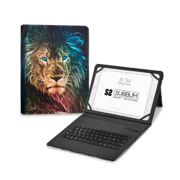 Bluetooth-Tastatur für Tablet Subblim SUBKT5-BTTL30 Bunt Qwerty Spanisch