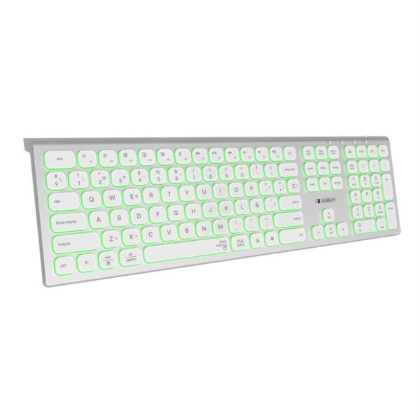 Bluetooth-Tastatur Subblim SUBKB-3MIE300 Qwerty Spanisch Weiß