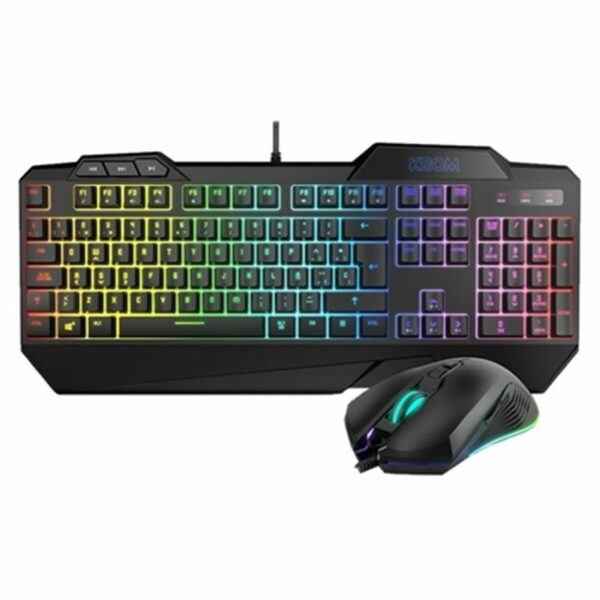 Tastatur und Gaming Maus Krom NXKROMKRSHRSP Schwarz – Bild 2