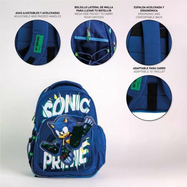 Schulrucksack Sonic Dunkelblau – Bild 4