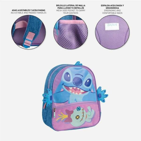 Schulrucksack Stitch Blau – Bild 4