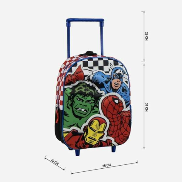 Schulrucksack 3D mit Rädern The Avengers 25,0 x 31,0 x 10,0 cm – Bild 5