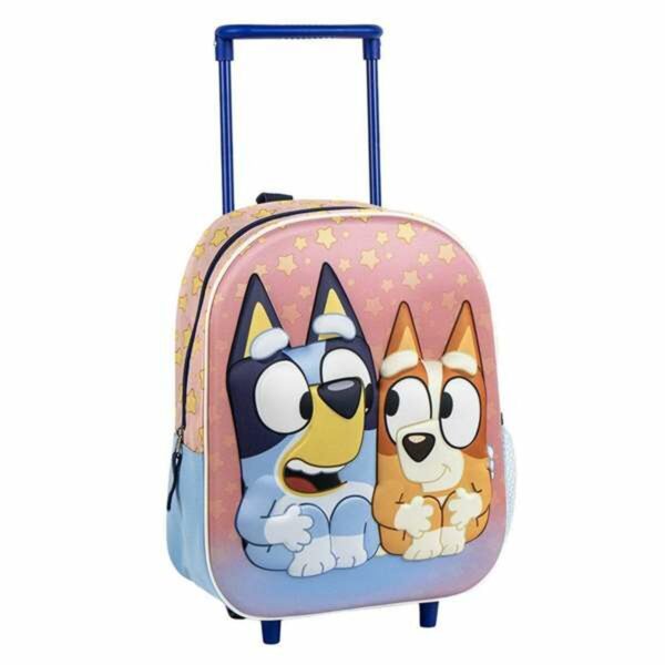 Schulrucksack 3D mit Rädern Bluey Rosa 25,0 x 31,0 x 10,0 cm