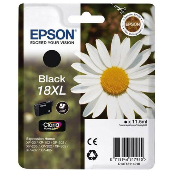 Original Tintenpatrone Epson Cartucho 18XL negro Weiß Schwarz – Bild 2