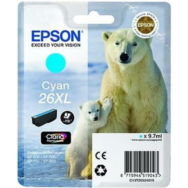 Original Tintenpatrone Epson C13T26324012 Türkis – Bild 2