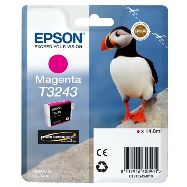 Original Tintenpatrone Epson C13T32434010 Türkis Magenta – Bild 2
