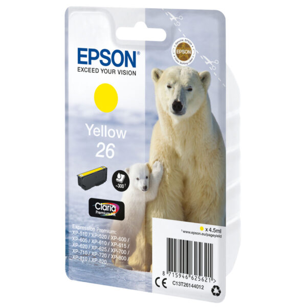 Original Tintenpatrone Epson C13T26144012 Gelb – Bild 3