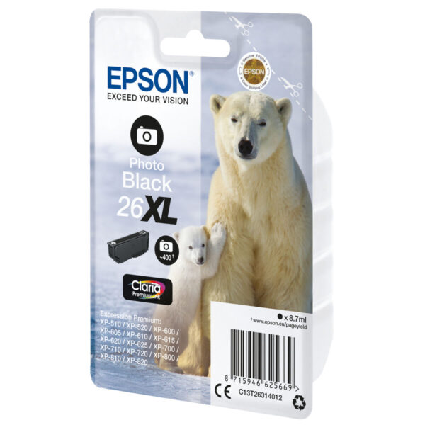 Original Tintenpatrone Epson 26XL Schwarz Magenta – Bild 2
