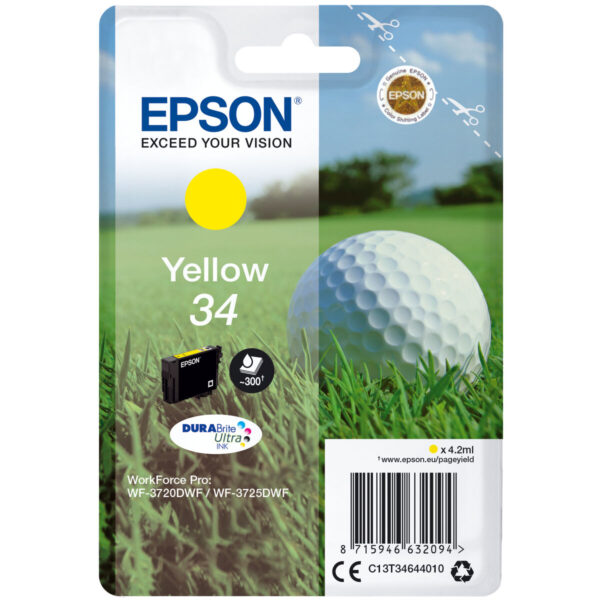 Original Tintenpatrone Epson C13T34644010 Gelb – Bild 2
