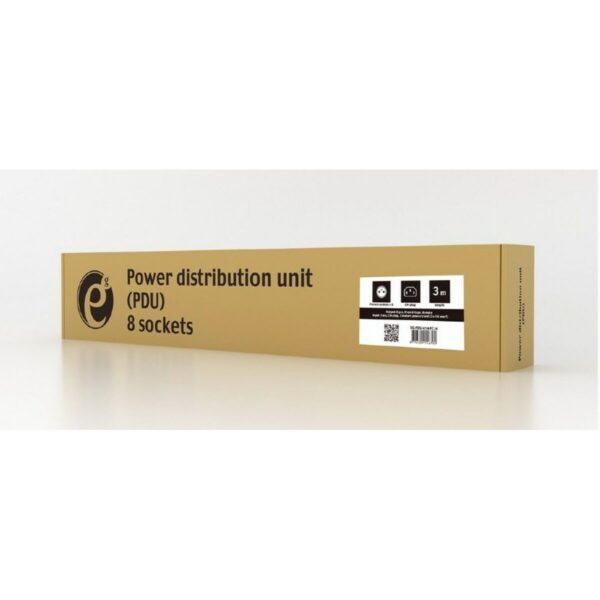 Schuko 19" 8 Steckerleiste mit An/Aus Schalter GEMBIRD EG-PDU-014-FC14 (3 m) – Bild 5