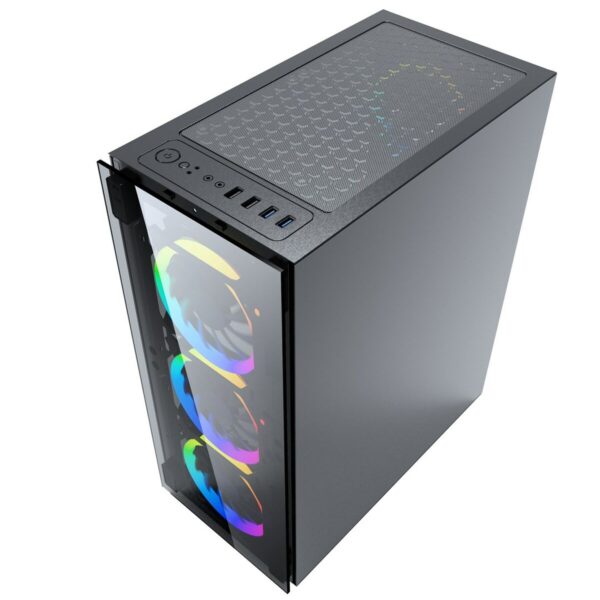 ATX Semi-Tower Gehäuse GEMBIRD CCC-FC-1500RGB Schwarz – Bild 2