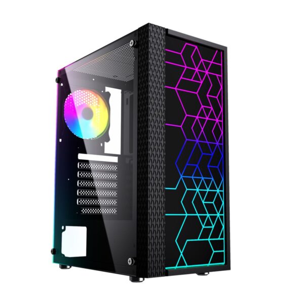ATX Semi-Tower Gehäuse GEMBIRD Fornax 2500 ARGB Schwarz Bunt
