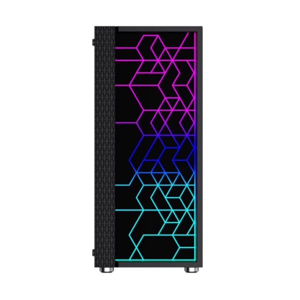 ATX Semi-Tower Gehäuse GEMBIRD Fornax 2500 ARGB Schwarz Bunt – Bild 3