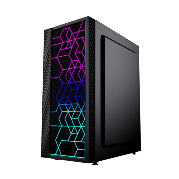 ATX Semi-Tower Gehäuse GEMBIRD Fornax 2500 ARGB Schwarz Bunt – Bild 4