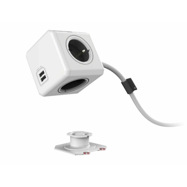 Würfel mit Steckdosenanschluss Allocacoc PowerCube Extended USB Type E Schwarz Würfel (1,5 m) – Bild 7