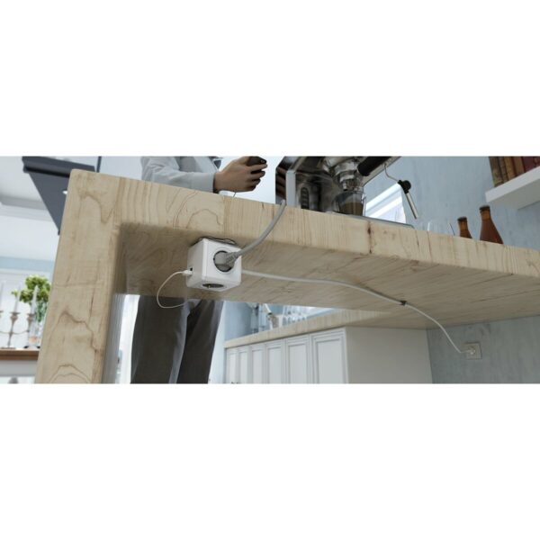 Würfel mit Steckdosenanschluss Allocacoc PowerCube Extended USB Type E Schwarz Würfel (1,5 m) – Bild 8